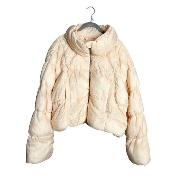 NEW Free People FP Movement In A Bubble Puffer Jacket Medium Cream - Picture 5 of 10